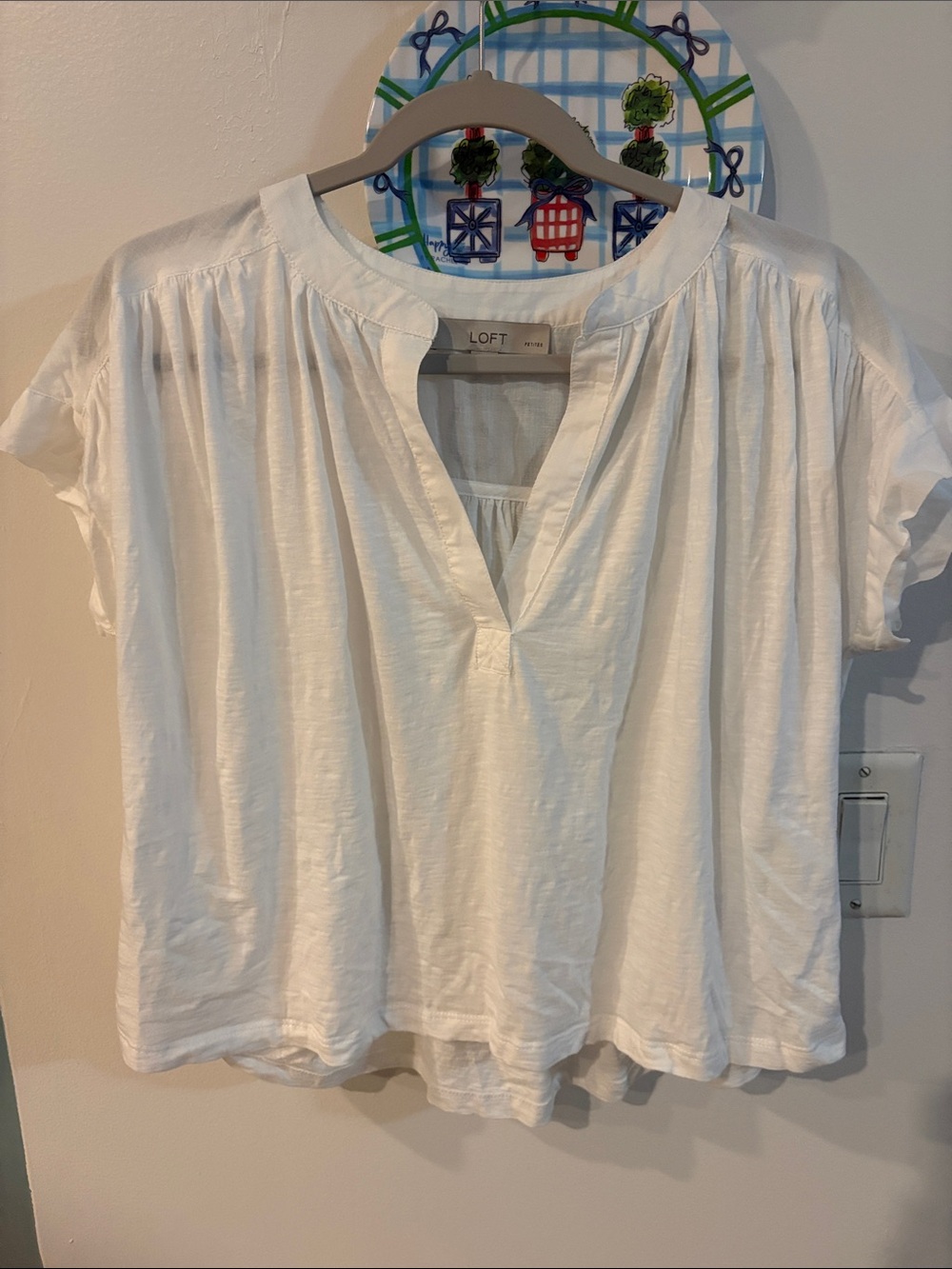LOFT WHITE T SHIRT BLOUSE